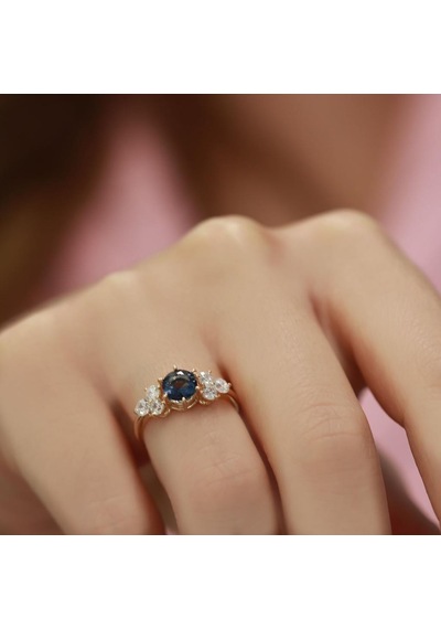 Prenses Model Swarovski Rose Gold Kaplama Set Gümüş