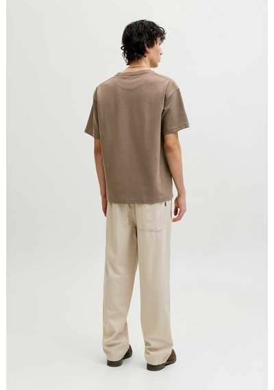 Jack & Jones Jprblaethan Ss Logo Tee Sn Kahverengi