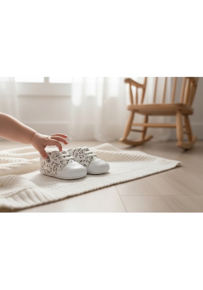 Balbeybi Bebek Klasik Müzik Notalı Ayakkabı Kaydırmaz Taban İlk Adım Ortapedik Yumuşak Taban Günlük Beyaz Balbeybi Bebek Klasik Müzik Notalı Ayakkabı Kaydırmaz Taban İlk Adım Ortapedik Yumuşak Taban Günlük Beyaz