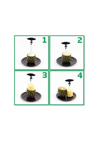 Vacu Vin 48522606 Ananas Dilimleyici Siyah Beyaz Siyah