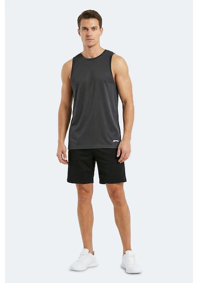 Slazenger Korba Erkek Kolsuz Koyu Gri Tişört Koyu Gri