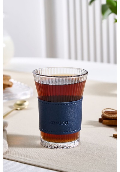 Karaca  Leather Cool Touch Latte Bardağı 210 Ml Lacivert