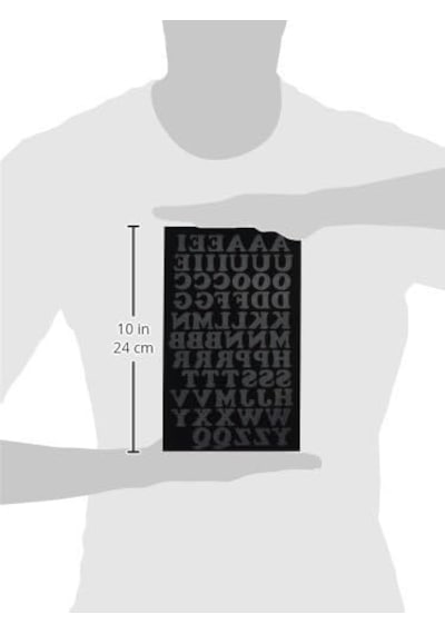 Iron-on Letters Ütüyle Yapıştırmak İçin Harfler, Siyah, 3/4 İnç