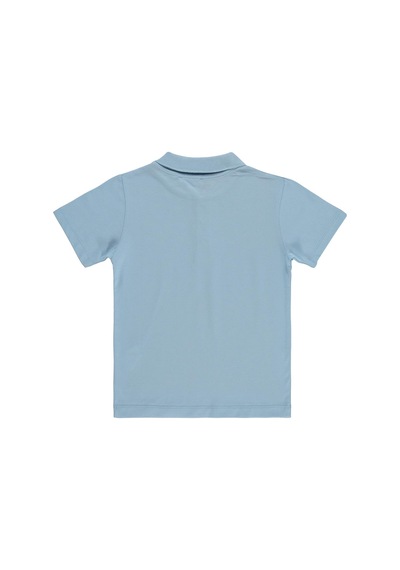 Civil Boys Palmiye Nakışlı Polo Yaka 10-13 Yaş Tişört - Mavi