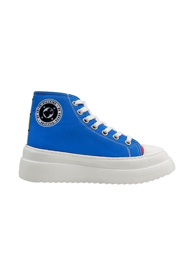 Kadın Vegan Çok Renkli Kalın Taban High Sneakers - Warner Bros Dc Villains Tasarım
