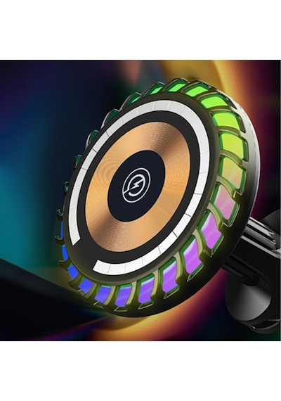 Ally W06 Magsafe Rgb 15w Kablosuz Hızlı Şarj Cihazı Ve Araç İçi