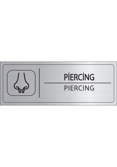 Mayeka Piercing İsimlik Gümüş Metal Kapı İsimliği Levhası Yönlendirme Tabelası