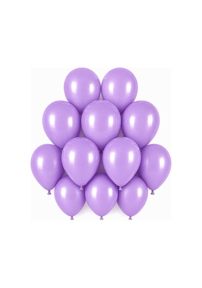 Lila Renk Lateks Makaron Balon 30 Cm - 12 Adet
