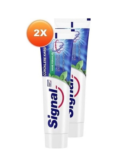 Signal Çürüklere Karşı Nane Ferahlığı Diş Macunu 100 ML x 2