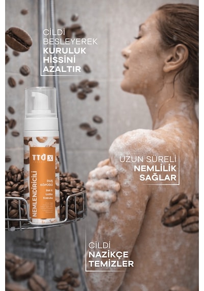 Tto -X Nemlendiricili Duş Köpüğü Bal&Latte Kokulu 200Ml