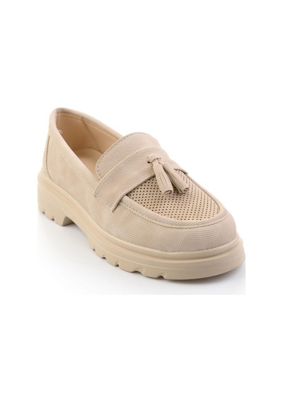 Bambi Bej Kadın Loafer Ayakkabı K01536105137 Bej