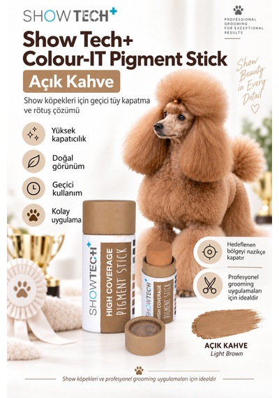 Showtech Colour-ıt El Yapımı Pigment Toz Geçici Köpek Tüy Boyası Açık Kahve