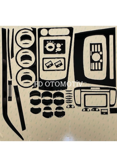 Ford Connect 2009 - 2014 Torpido, Konsol, Trim, Göğüs Kaplama Seti Piano Black Renk
