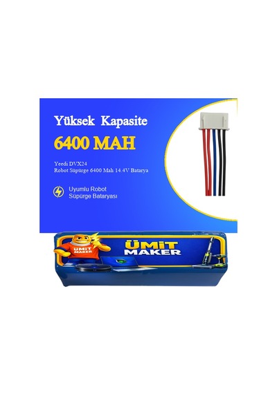 Yeedi Dvx24 Robot Süpürge 6400 Mah 14.4v Batarya  Uyumlu Uzun Ömürlü, Yüksek Performans Pil