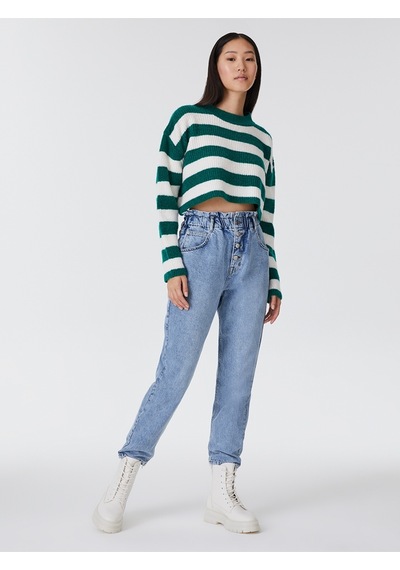 Loose Fit Kadın Kazak Yeşil