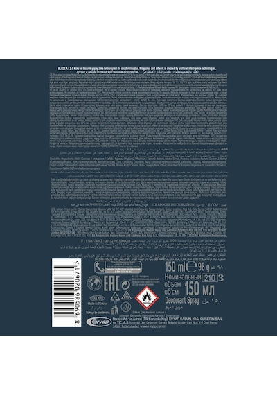 Blade Artificial Intelligence 2.0 Erkek Sprey Deodorant 6 x 150 ML Blade Artificial Intelligence 2.0 Erkek Sprey Deodorant 6 x 150 ML