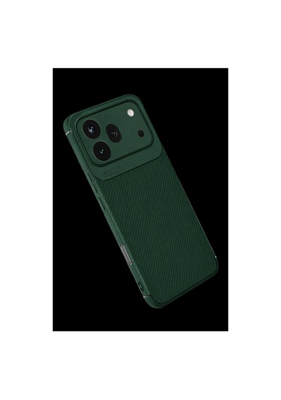 Huawei Honor 600 Pro Auto Focus Karbon Kapak - Koyu Yeşil İtdark57265