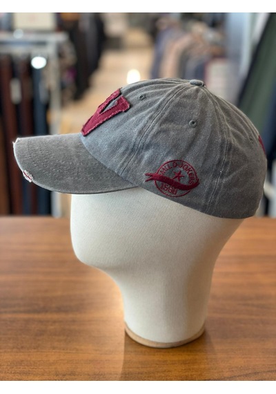 Hamze W Logo Vintage Yıkamalı Eskitme Cap Şapka Gri