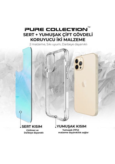 Bix iPhone Uyumlu 12 Pure Rainbow Renk Geçişli Şeffaf Kılıf Çizilmeye Dayanıklı Darbe Emici Parmak İzi Önleyici Mavi Bix iPhone Uyumlu 12 Pure Rainbow Renk Geçişli Şeffaf Kılıf Çizilmeye Dayanıklı Darbe Emici Parmak İzi Önleyici Mavi