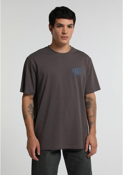 Colin's Colins Relaxed Fit Yuvarlak Yaka Düz Erkek Antrasit Kısa Kol Tişört Cl1081078 Q1.v2 Ant
