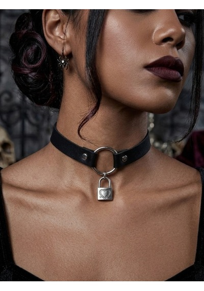 Gotik Choker Kolye Kadın Kilit Detaylı Punk Boyunluk Alternatif Tarz Yaka Kolyesi Gothic Stil Parti Ve Cosplay Aksesuarı Gri Gotik Choker Kolye Kadın Kilit Detaylı Punk Boyunluk Alternatif Tarz Yaka Kolyesi Gothic Stil Parti Ve Cosplay Aksesuarı Gri