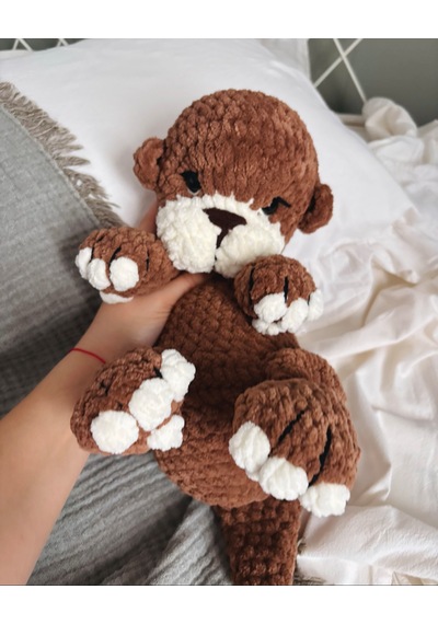 Mabel The Otter Peluş Oyuncak Beyaz - Kahverengi