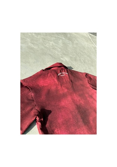 More Black Sun Desenli Dubble Hürrem Kumaş Oversize Gömlek Çok Renkli