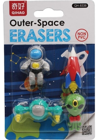 Oyuncak Silgi Uzay 1 Paket 4 Parça