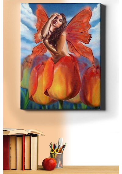 Webstyle Sayılarla Boyama Seti Kasnaklı Kadın Kelebek Hali 50 X 65 Cm