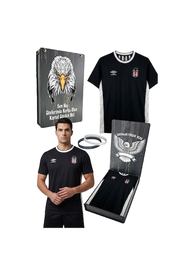 Beşiktaş Lisanslı Umbro Siyah Forması Uv Kutu Ve Bileklik