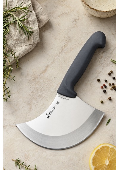 Sürmene Silver Serisi Pizza Börek Bıçağı Gri Sap Hilal Pide Salata Kıyma Mutfak Bıçak Srm-02