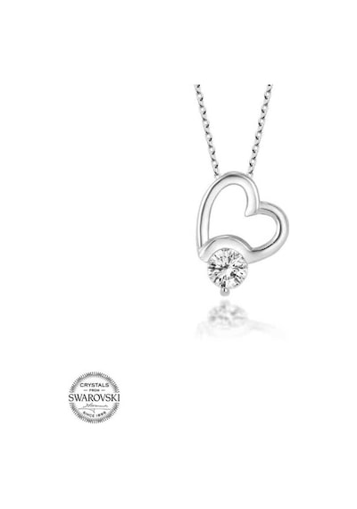 Swarovski Taşlı Gümüş Kalp Kadın Kolye (519129240)
