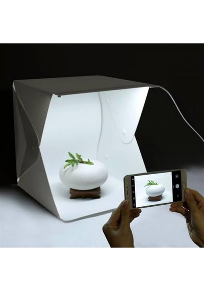 Triline Mini Stüdyo Led Işıklı Ürün Fotoğraf Çekim Çadırı Pratik Katlanabilir - 40x40
