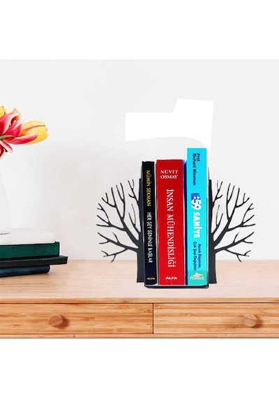 Ağaç Desenli Kitap Desteği - Ev ve Ofis Dekoratif Estetik Kitap T