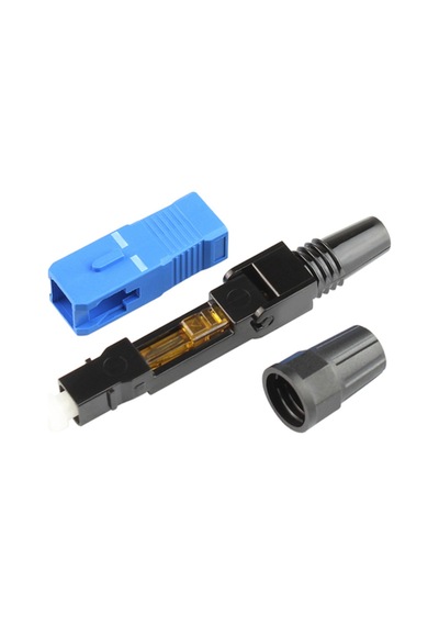 Anunnaki Ftth Sc Mavi Fiber Optik Yüksek Hız Bağlantı Konnektörü 10 Adet Tek Modlu Sc/apc Adaptörü