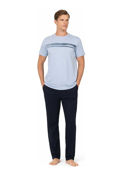 Pierre Cardin Penye Kısakol Pijama Takımlk-pc6128 Mavi