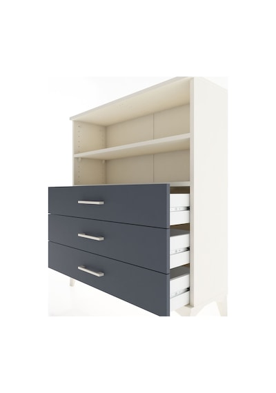 Arges Şifonyer 2 Raflı 3 Çekmeceli 88x30x106 Aytaşı-antrasit Aytaşı