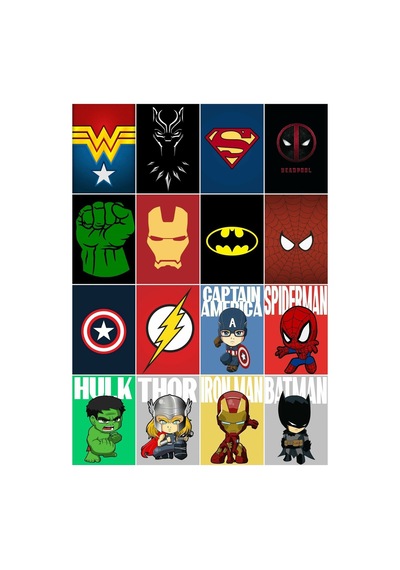 Süper Kahramanlar Çoklu Sticker Seti Diğer