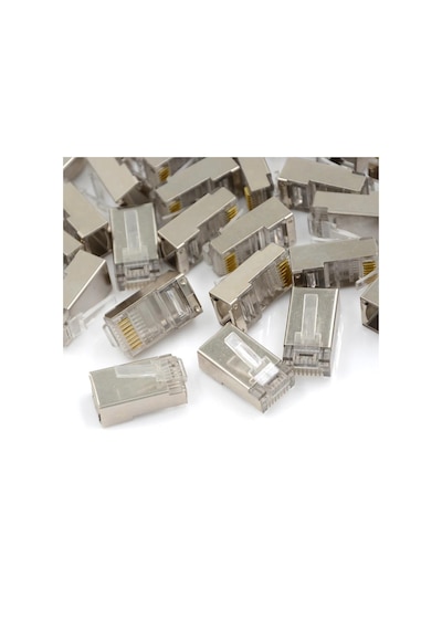 4221 Metal Rj45 Cat5 Jack Uç Lan Ethernet Network Adsl Seti 100 Adet