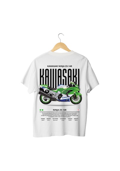 1195 Baskılı Tasarımlı T-shirt Beyaz