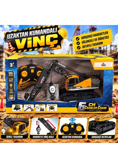 1:24 Ölçekli Uzaktan Kumandalı Vinç