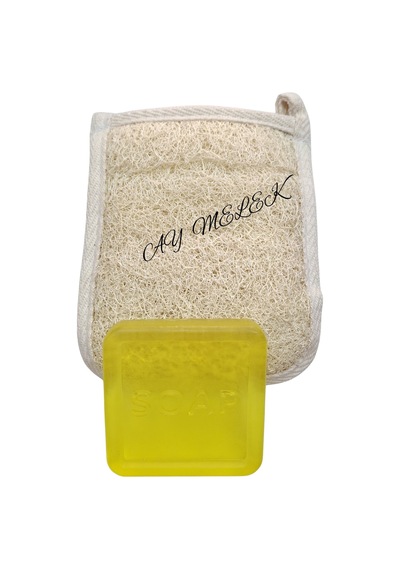 Doğal Kabak Lifli Limon Özlü Sabun Seti Doğal Kabak Lifi Banyo ve Yüz Kesesi