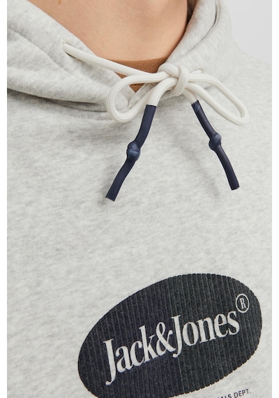 Jack & Jones Jack&jones Kapüşonlu Standart Kalıp Açık Gri Melanj Erkek Sweatshirt 12242197 001
