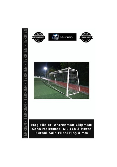 Maç Fileleri Antrenman Ekipmanı Saha Malzemesi Kr-118 3 Metre Futbol Kale Filesi Floş 4 Mm