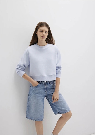 Mavi Bisiklet Yaka Mavi Kadın Sweatshirt M1s10387-89201 Mavi