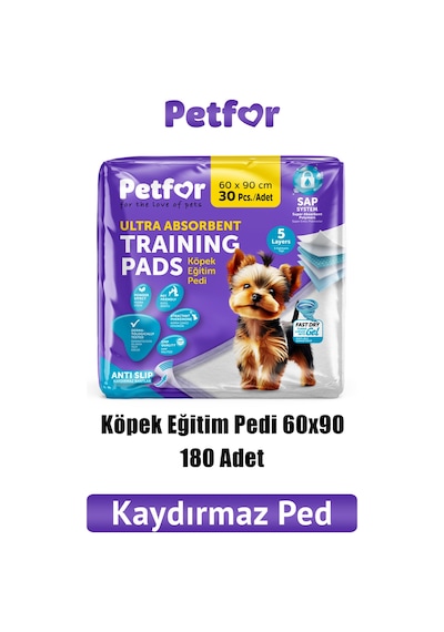 Petfor Köpek Eğitim Pedi 60x90 Kaydırmaz Bantlı 180 Adet