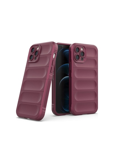 Apple Uyumlu iPhone 12 Pro Uyumlu Kılıf Optimum Silikon - Bordo
