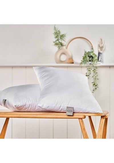 Comfy Boncuk Elyaf Standart Yastık Açık Indigo
