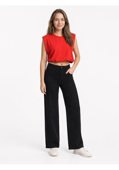 LOFT Crop Kadın Tshirt K.kol Lf2042454 Q1.v1 Kırmızı