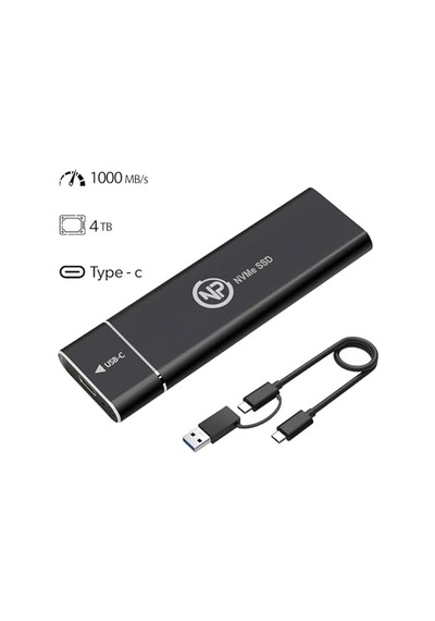 Npo Dk02 Nvme M.2 900/1000mb/s Usb-a/type-c Kablolu Taşınabilir Harici Ssd Gb, 0